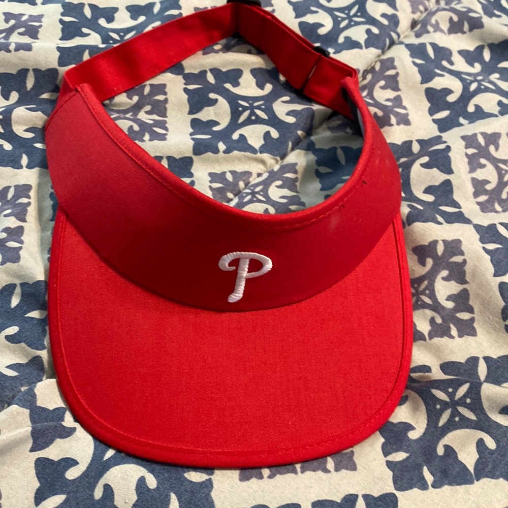 Philadelphia Phillies Visor Cap Adjustable Red Baseball